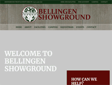 Tablet Screenshot of bellingenshowground.com.au